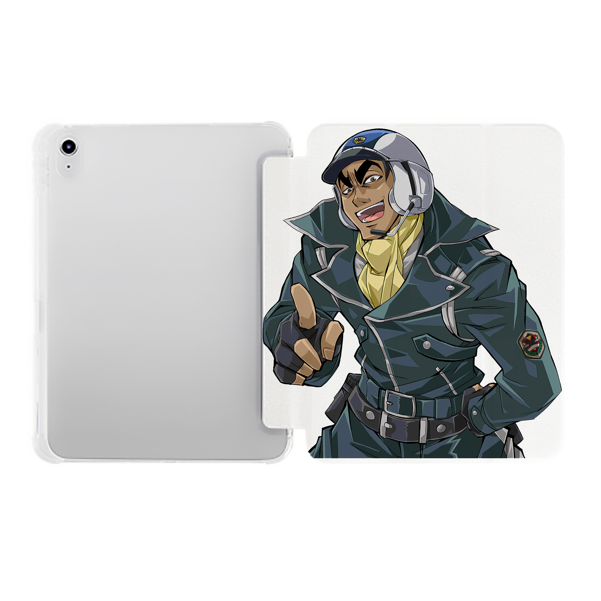 （画像用） 遊☆戯☆王 Yu-Gi-Oh! IPad ケース ペン収納付き 三つ折りスタンド PUレザー×シリコン 対応機種9.5/10.5/10.9インチ